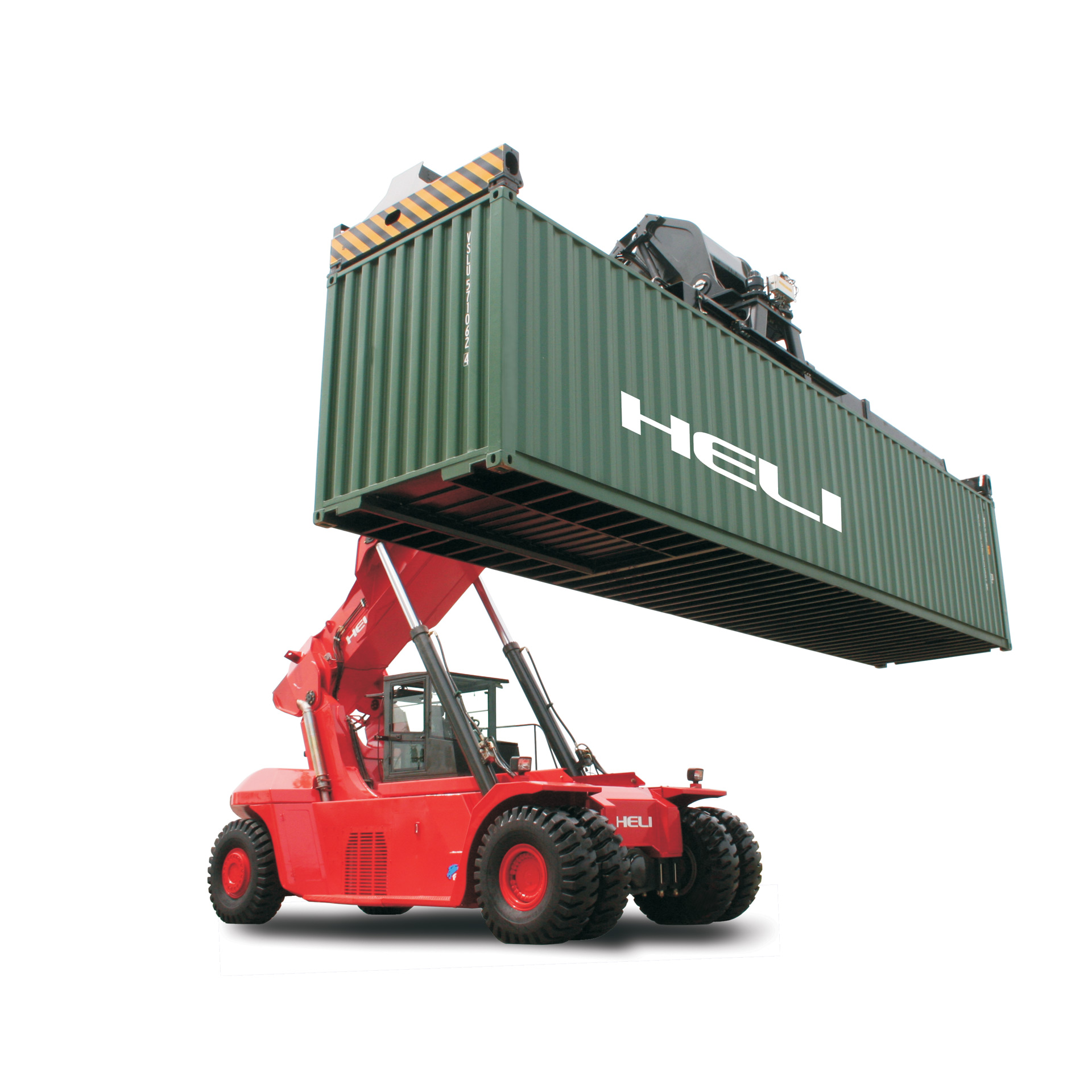 Loaded Container 45 ton Heli reach stacker